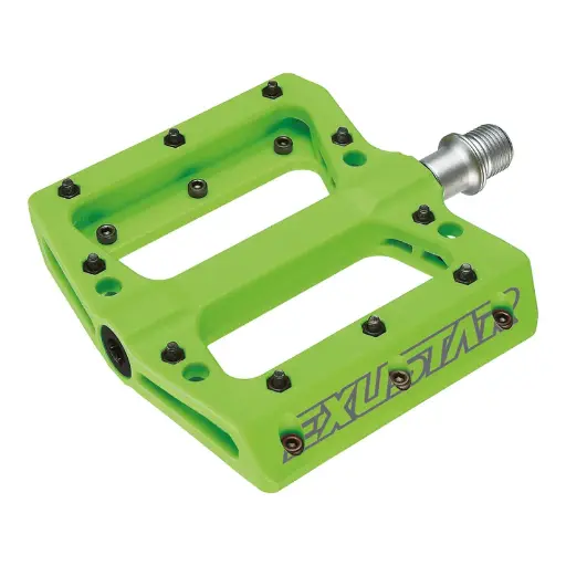 PEDALI EXUSTAR FLAT E-PB71 IN TERMOPLASTICA VERDE